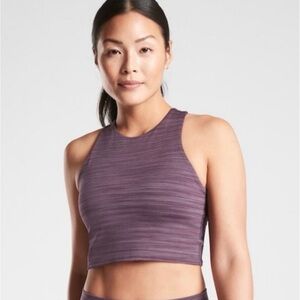 Athleta Conscious Space Dye Crop Purple Medium Excellent Pre Owned Condition